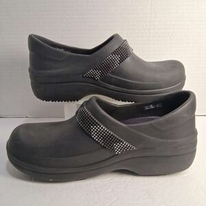 Crocs Women's Slip On Clogs Embellished Rhinestone Band‎ Black Size 7 W